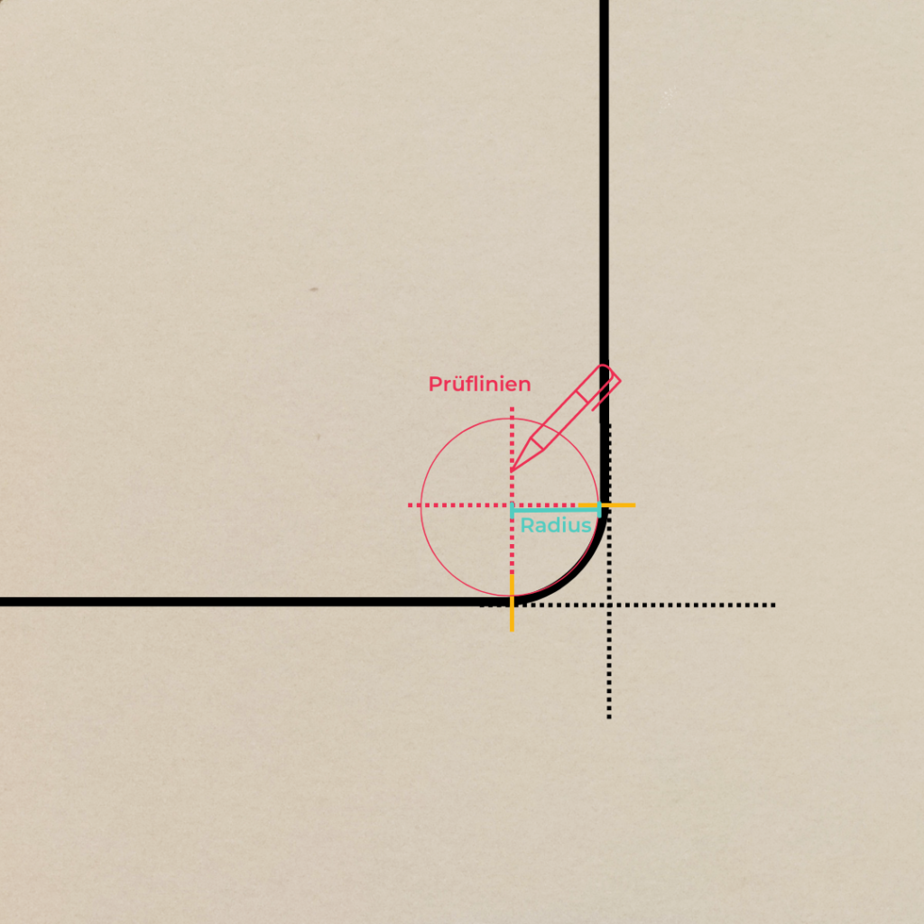 Radius prüfen